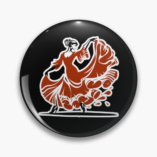Item preview, Spanish Flamenco Dancer In Red Flowing Dress  designed and sold by art-by-el-sid.