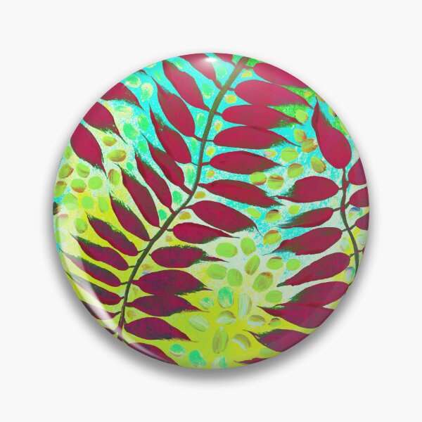 Item preview, Radiant Leaves - Deep red Yellow Blue designed and sold by BlueZenStudio.