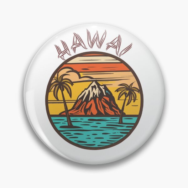Item preview, Vista minimalista de las playas de Hawaii | dibujo de paisaje designed and sold by CircinusStore.