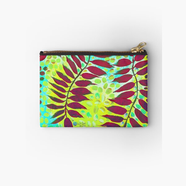 Item preview, Radiant Leaves - Deep red Yellow Blue designed and sold by BlueZenStudio.