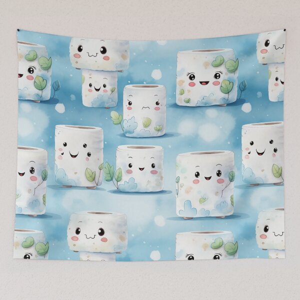 Item preview, Funny Toilet Rolls Watercolor Pattern #1 designed and sold by NatureSight.