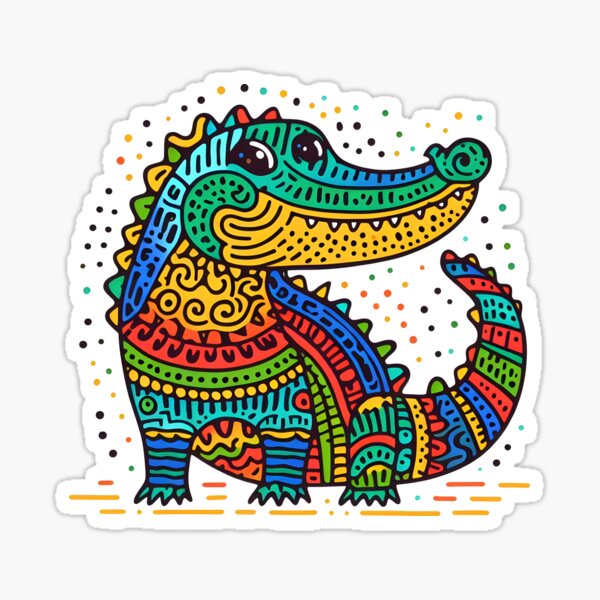 Artikel-Vorschau von Bunter Aligator, designt und verkauft von ArisaHong.