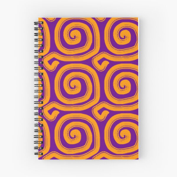 Item preview, fabric orange pattern lineart style graphic design designed and sold by ironpalette.