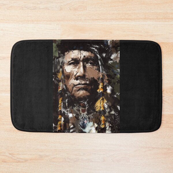 Item preview, Native American Chief Portrait Vintage abstract art designed and sold by Naumovski.