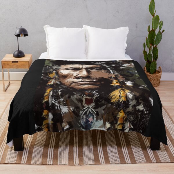Item preview, Native American Chief Portrait Vintage abstract art designed and sold by Naumovski.