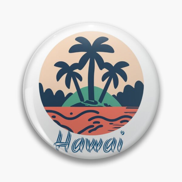 Item preview, Vista minimalista de las playas de Hawaii | Paisaje de palmeras designed and sold by CircinusStore.