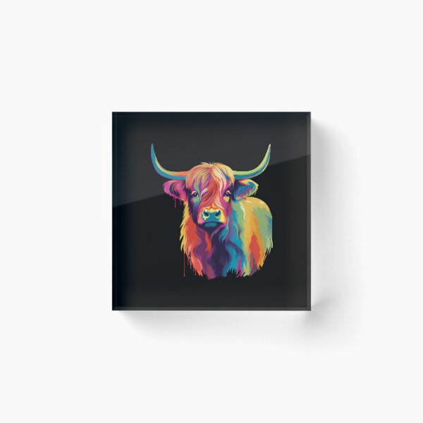 Item preview, Colorful Pop Art Highland Cow designed and sold by Ripper19.