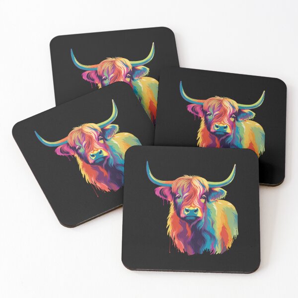 Item preview, Colorful Pop Art Highland Cow designed and sold by Ripper19.