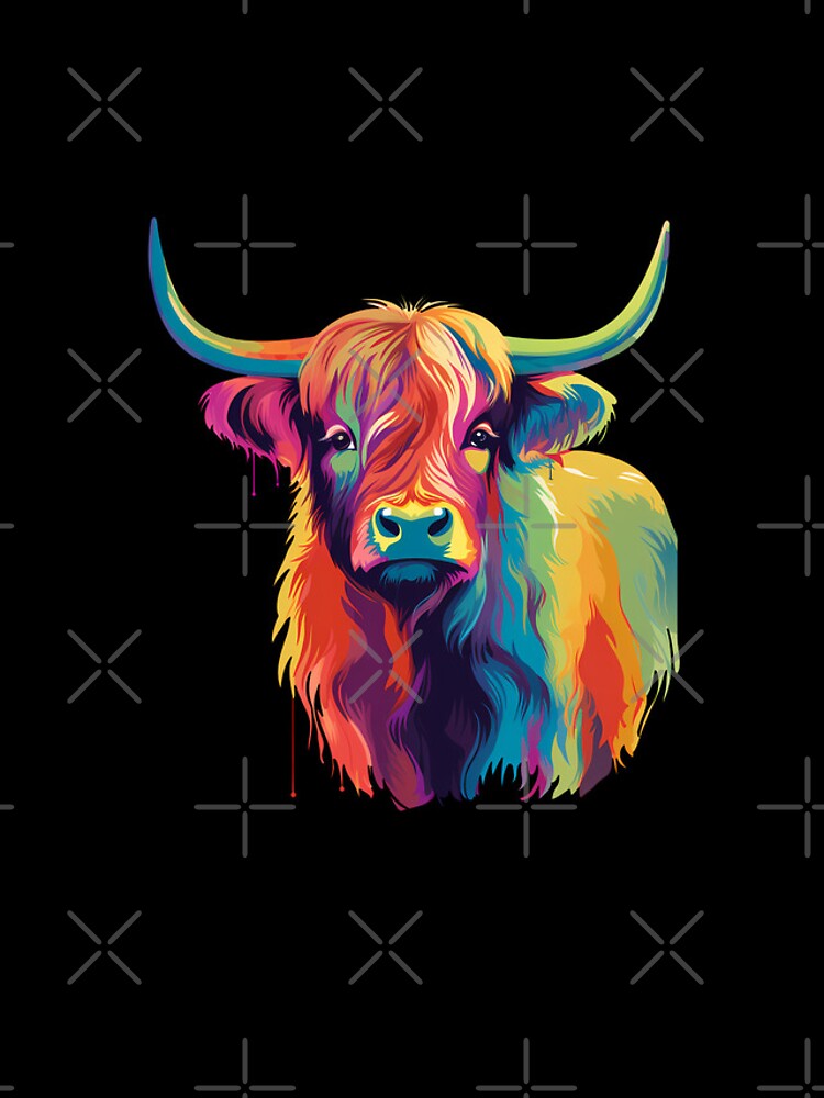Imagen 4 de 4, Funda de iPhone con la obra Colorful Pop Art Highland Cow, diseñada y vendida por Ripper19.
