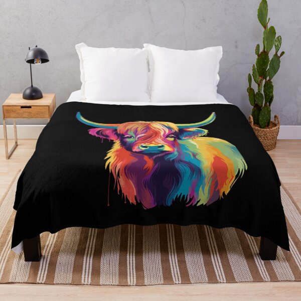 Item preview, Colorful Pop Art Highland Cow designed and sold by Ripper19.