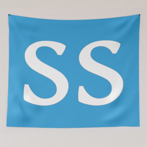 Item preview, SS Initials Monogram Elegant White Letters designed and sold by Jeallan Designs.