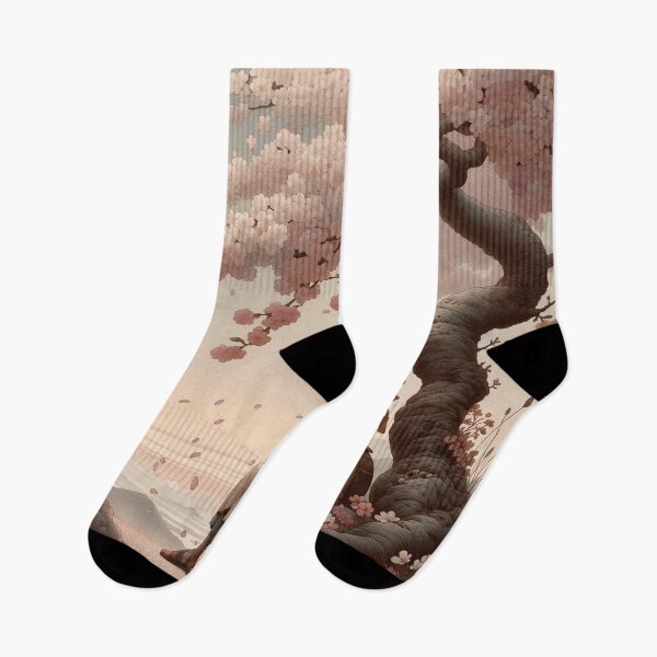 Item preview, Old Traveler Beneath Cherry Blossoms designed and sold by PictorialWhimsy.