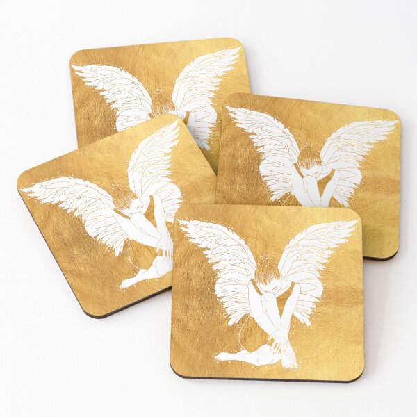 Item preview, Illustration of an inspiring woman - Golden Angel designed and sold by Michouprint.