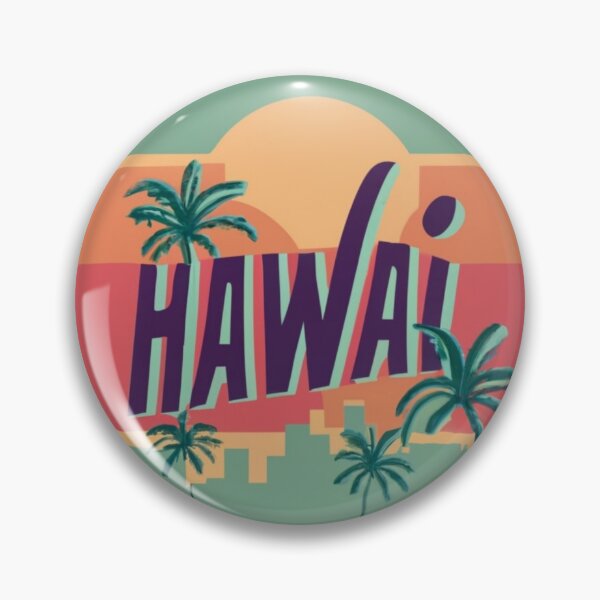 Item preview, Vista minimalista de la palmera de Hawai | Estilo retro designed and sold by CircinusStore.
