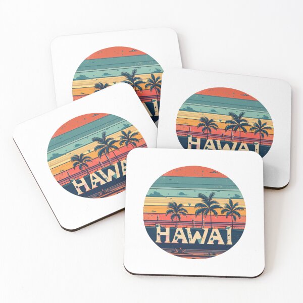 Item preview, Landscape of hawai with palm trees at sunset | Palm tree landscape designed and sold by CircinusStore.