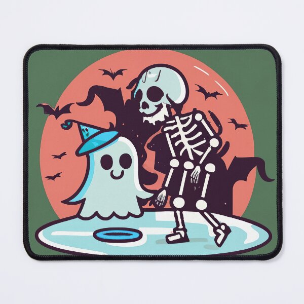 Item preview, Spooky Skaters Ghost and Skeleton Ice Skating Halloween Fun designed and sold by Dantage.