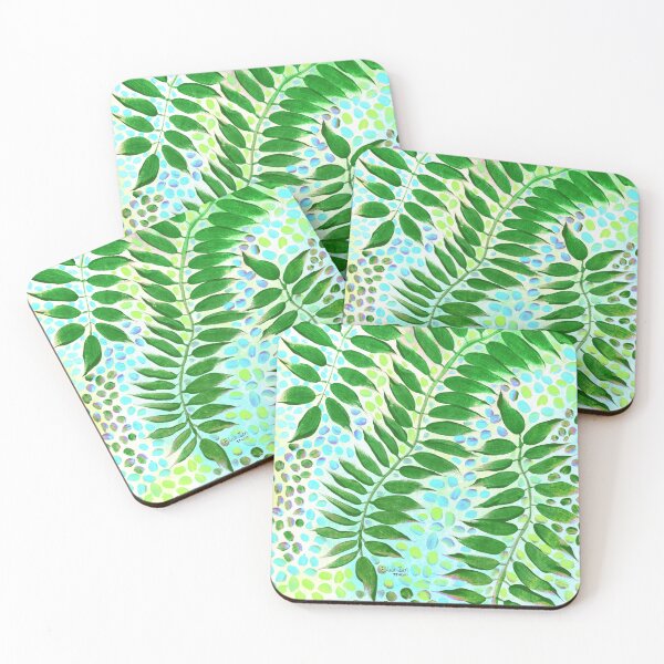 Item preview, Radiant Leaves - Green Cyan designed and sold by BlueZenStudio.