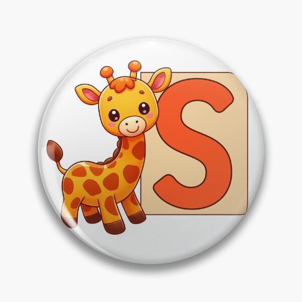 Item preview, Giraffe Monogram Letter S designed and sold by Lyssarien.