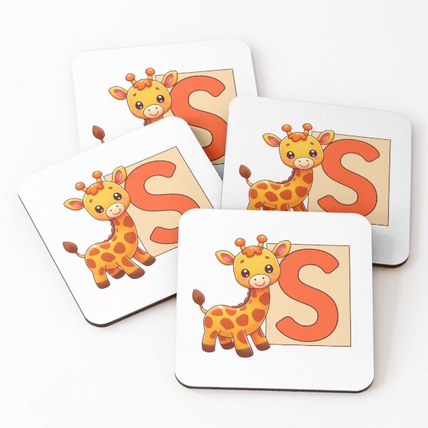 Item preview, Giraffe Monogram Letter S designed and sold by Coffee Lifestyle.