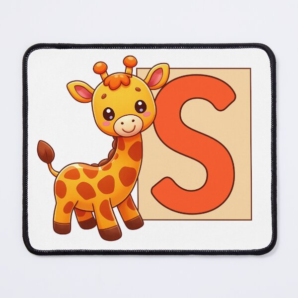 Item preview, Giraffe Monogram Letter S designed and sold by Coffee Lifestyle.