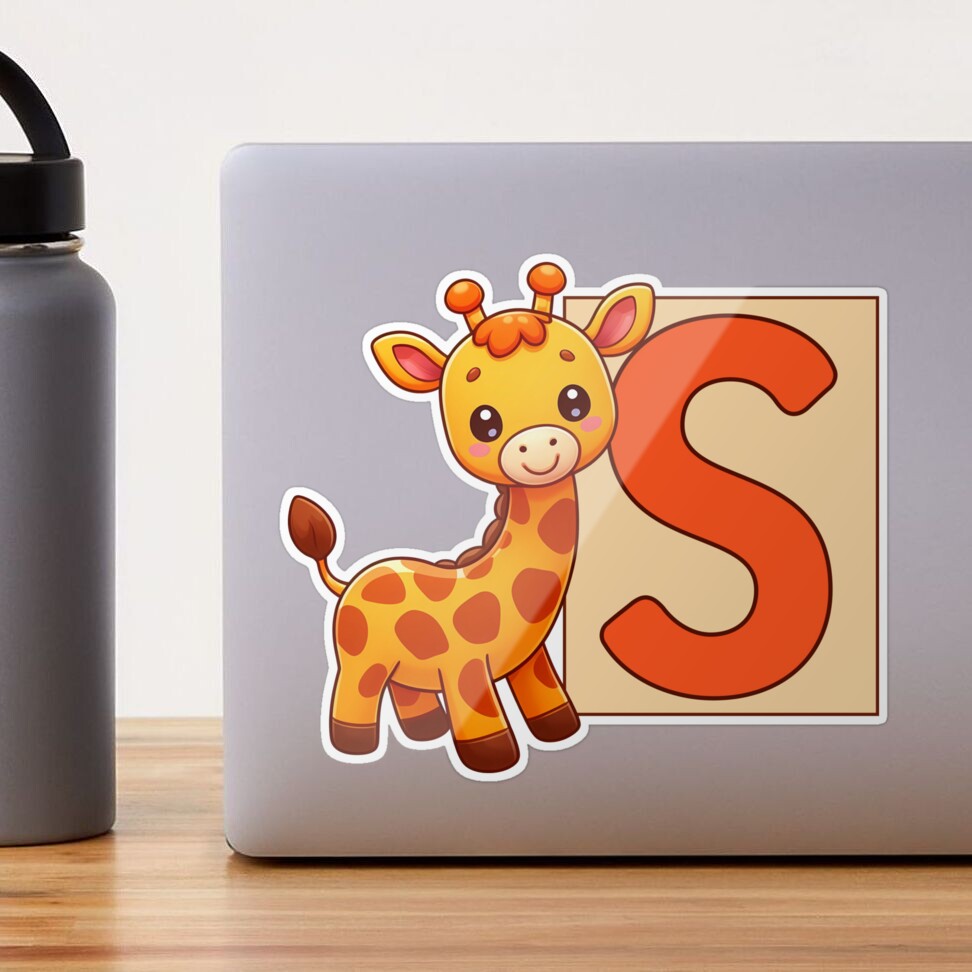 Giraffe Monogram Letter I Sticker for Sale by Anita Strifler