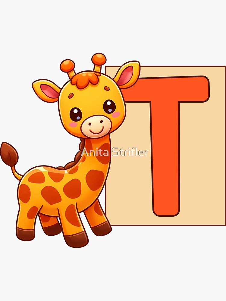 Giraffe Monogram Letter I Sticker for Sale by Anita Strifler
