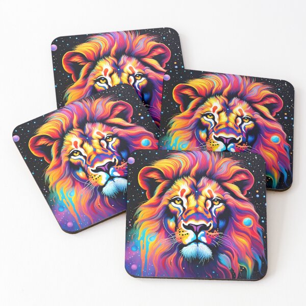 Item preview, Radiant Pride: Glowing Lion in Celestial Harmony designed and sold by javaoverride.