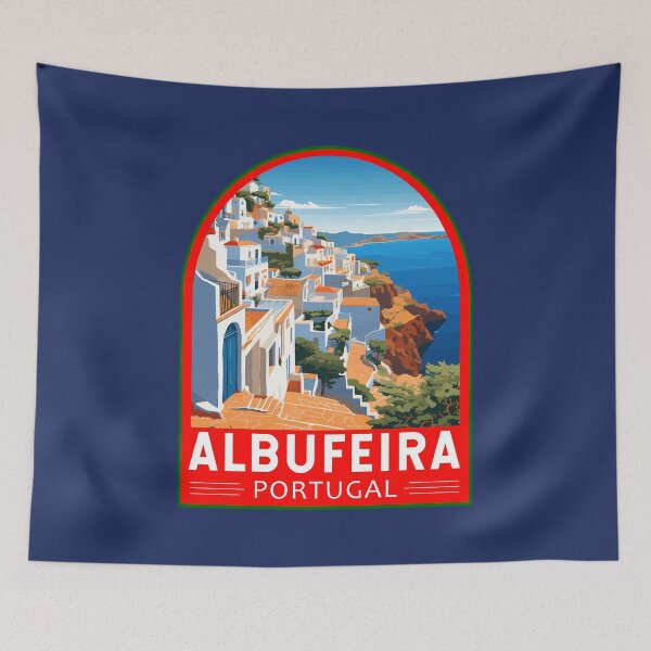 Item preview, Albufeira Portugal Travel Art Emblem designed and sold by KrisSidDesigns.