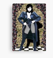 Girl in a Long Black Coat Canvas Print