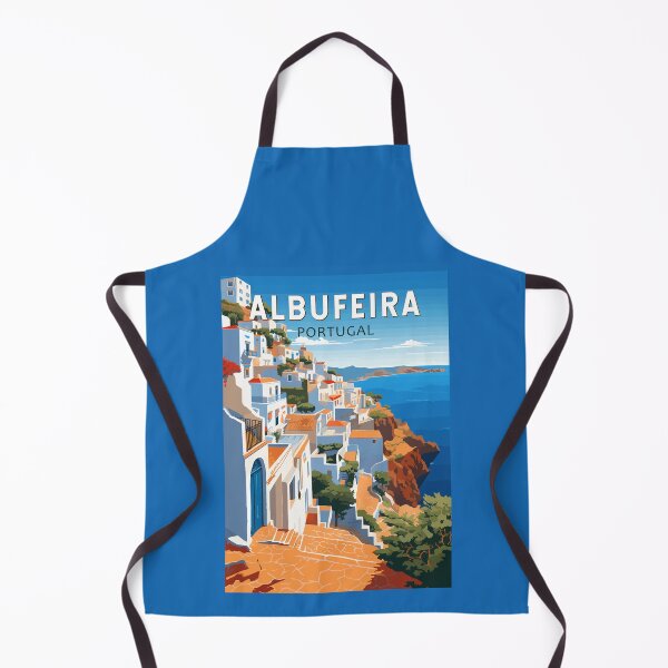 Item preview, Albufeira Portugal Travel Art Vintage designed and sold by KrisSidDesigns.