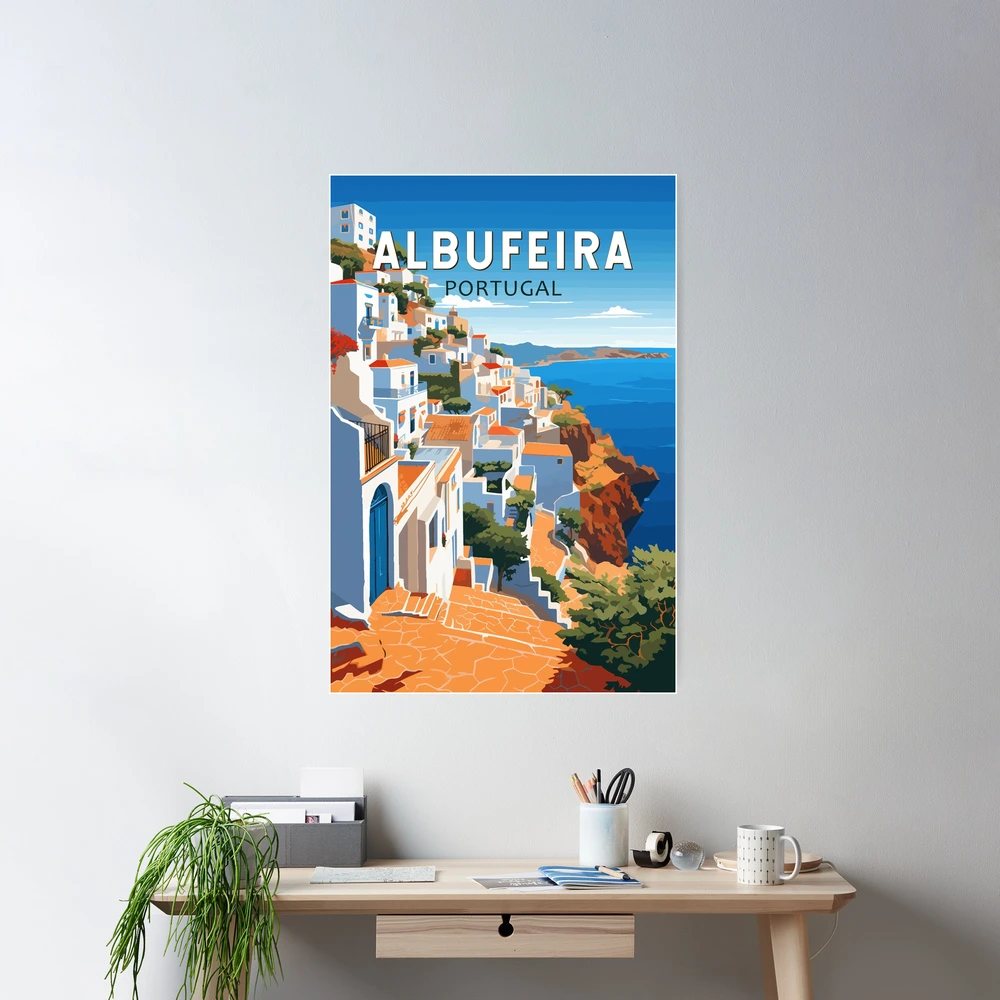 Poster Vintage Sur Toile 'Albufeira Portugal' - Impression Haute Qualité, Format 20 X 30 Cm, Idéal Déco Murale - 12