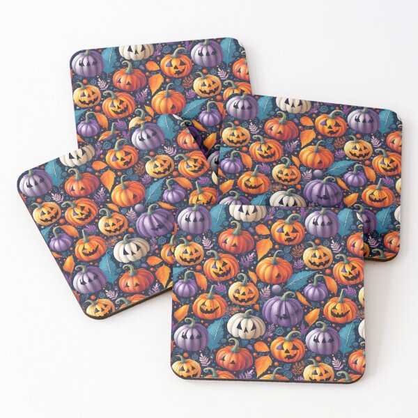 Item preview, Floral Halloween pattern designed and sold by Bratak.