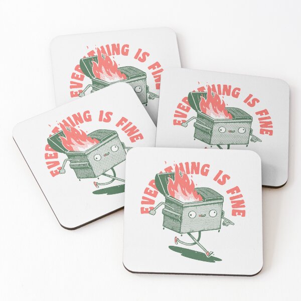 Item preview, Everything Is Fine Dumpster On Fire Funny Quote Burnning designed and sold by vomaria.