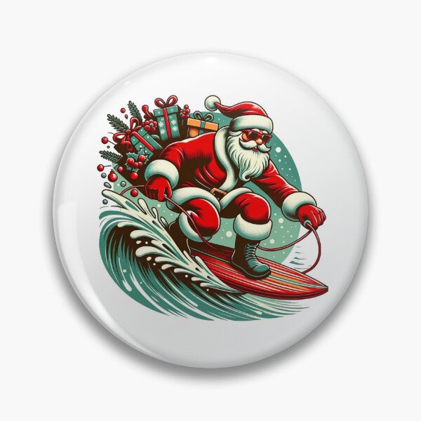 Item preview, Wave-Riding Santa designed and sold by PictoParade.