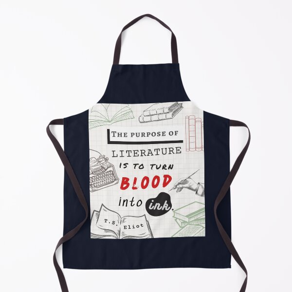 Item preview, T.S. Eliot portrait and quote: The purpose of literature is to turn blood into ink. designed and sold by artbleed.