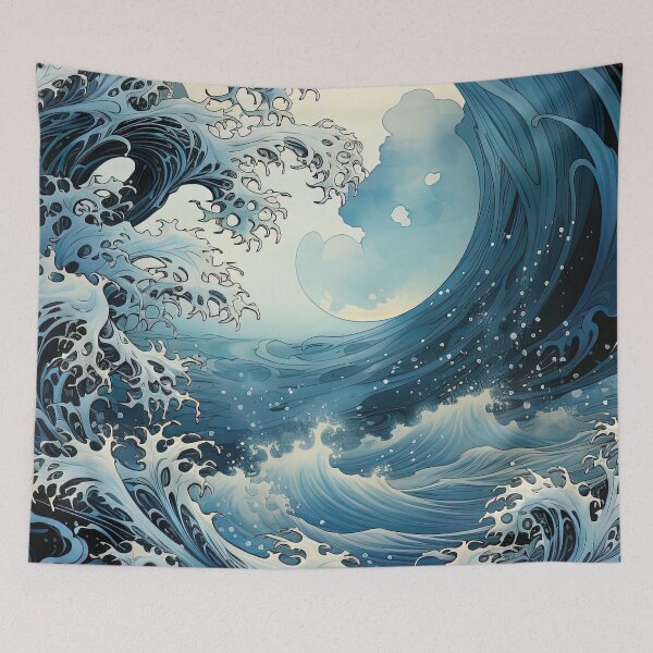 Item preview, Reinterpretation of The Great Wave of Kanagawa designed and sold by CalyCollab.