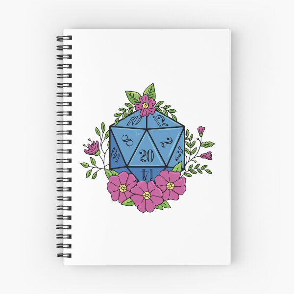 Item preview, D20 with Flowers designed and sold by sunburstrpg.