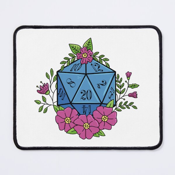 Item preview, D20 with Flowers designed and sold by sunburstrpg.