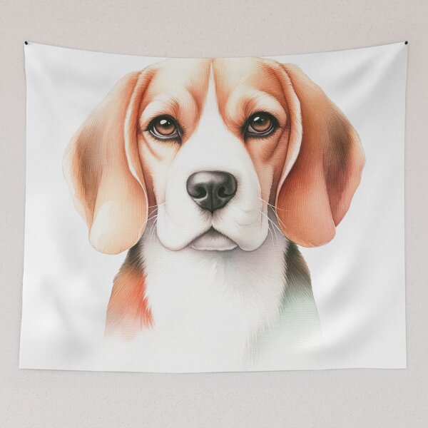 Item preview, Captivating Beagle Portrait in Fine Detail designed and sold by WatercolorWhisk.