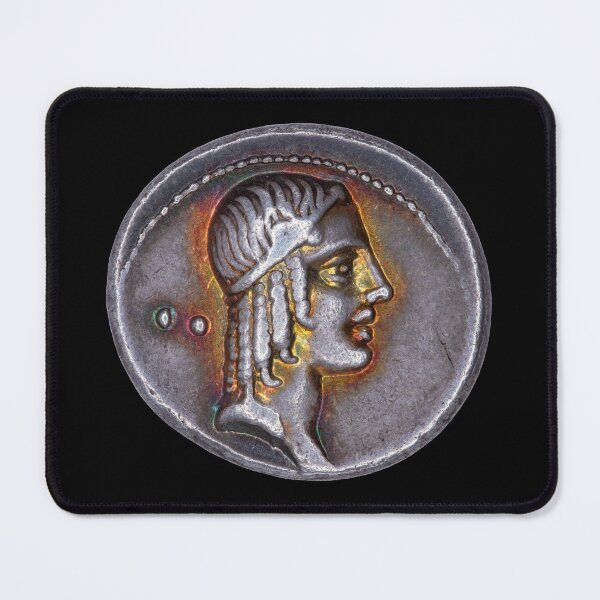 Item preview, Apollo denarius portrait, 67 BC designed and sold by OptimoPrincipi Roman Coins.