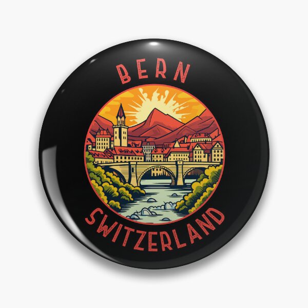 Item preview, Bern Switzerland Retro Distressed Circle designed and sold by KrisSidDesigns.