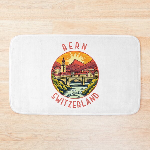 Item preview, Bern Switzerland Retro Distressed Circle designed and sold by KrisSidDesigns.