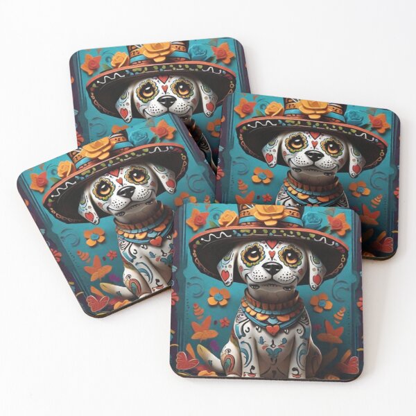 Item preview, Day Of The Dead Dog Skulls Sugar Puppy Mexican Death Day For Dog Lover  designed and sold by Petsthetic.