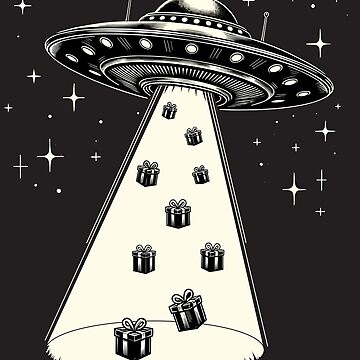 Artwork thumbnail, Aliens Stole My Christmas Presents Funny Design by hidden-design