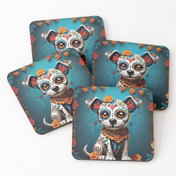 Item preview,  Day Of The Dead Dog Skulls Sugar Puppy Mexican Death Day For Dog Lover  designed and sold by Petsthetic.