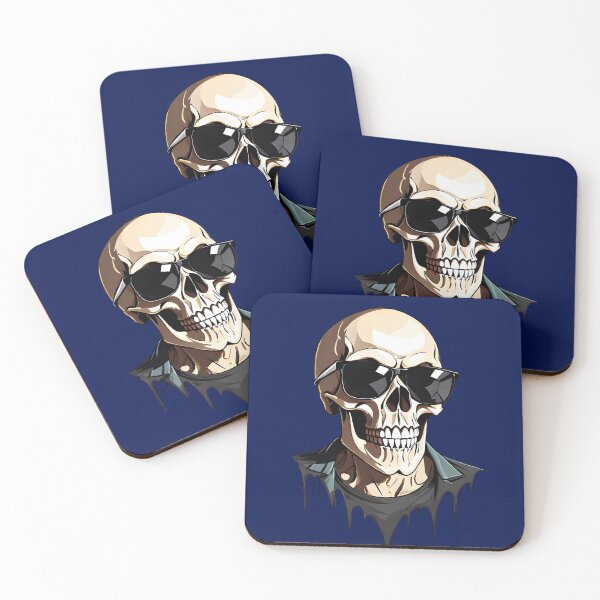 Item preview, Cool grinning skull with sunglasses designed and sold by Zanimations.