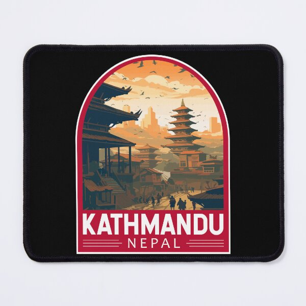 Item preview, Kathmandu Nepal Travel Art Emblem designed and sold by KrisSidDesigns.