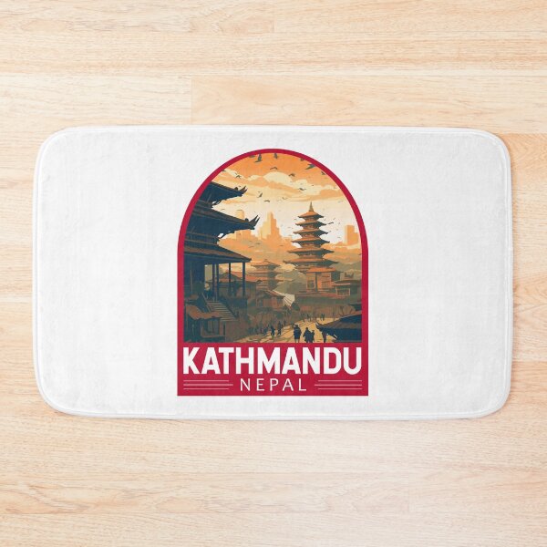 Item preview, Kathmandu Nepal Travel Art Emblem designed and sold by KrisSidDesigns.