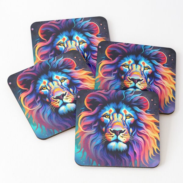 Item preview, Radiant Pride: Glowing Lion in Celestial Harmony designed and sold by javaoverride.