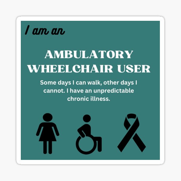 Item preview, Ambulatory Wheelchair User Awareness designed and sold by prilaspixels.
